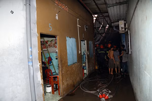 Hiện trường vụ cháy.