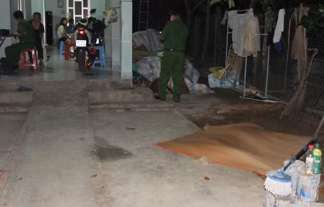 Hiện trường nơi xảy ra vụ án.