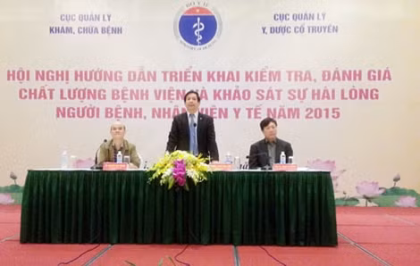PGS.TS. Lương Ngọc Khuê - Cục trưởng Cục Quản lý KCB triển khai kế hoạch việc lấy ý kiến người bệnh ở các BV.