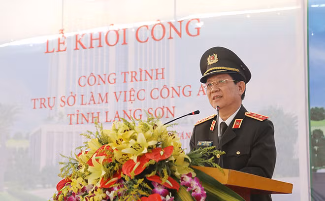 Thứ trưởng Nguyễn Văn Sơn phát biểu tại Lễ khởi công.