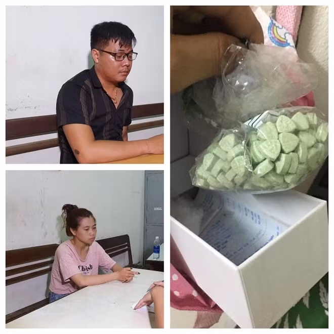 Cặp đôi Tuấn – Liễu cùng tang vật hàng trăm viên thuốc lắc..