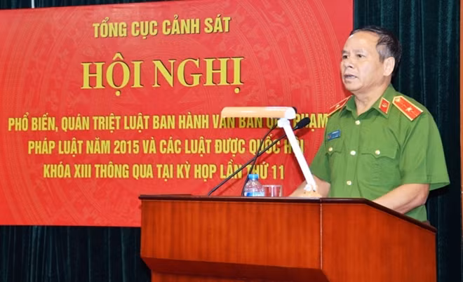 Thiếu tướng Nguyễn Phong Hòa phát biểu khai mạc Hội nghị