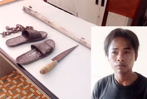 Đối tượng Khỏe và tang vật.