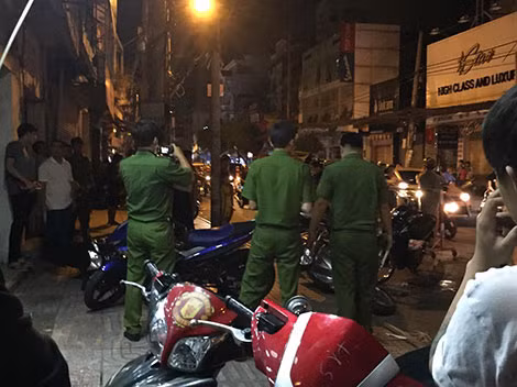 Cơ quan Công an đang kiểm tra hiện trường.