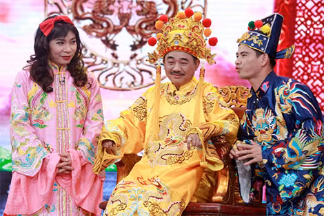 Một cảnh trong chương trình “Táo quân”.