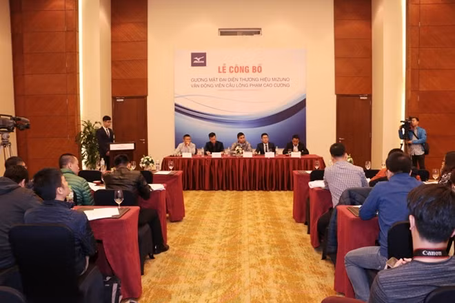 Toàn cảnh Lễ ký kết hợp đồng tài trợ giữa thương hiệu thể thao hàng đầu Nhật Bản Mizuno cùng VĐV cầu lông Phạm Cao Cường.