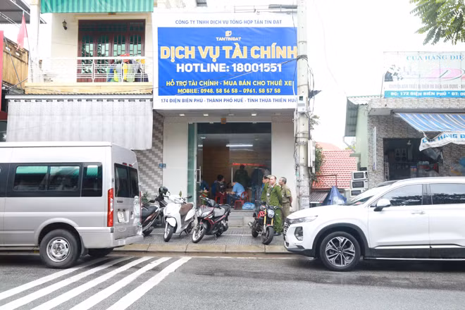 Một trong 5 cơ sở cho vay nặng lãi của Công ty Tín Đạt ở Thành phố Huế bị Công an tỉnh Thừa Thiên - Huế triệt xóa.
