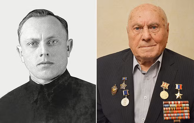 Ông Botyan năm 1939 (trái) và năm 2016. Ông Botyan năm 1939 (trái) và năm 2016.