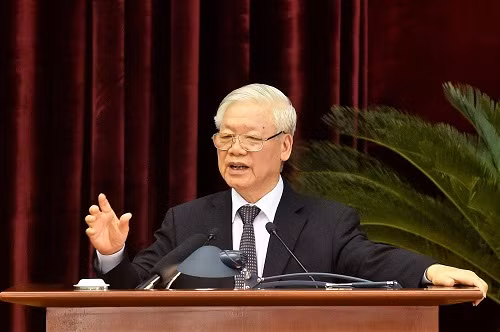 Tổng Bí thư, Chủ tịch nước Nguyễn Phú Trọng phát biểu bế mạc Hội nghị.