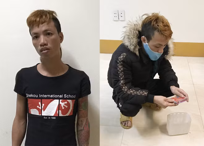 Ảnh đối tượng cùng tang vật đánh bạc.
