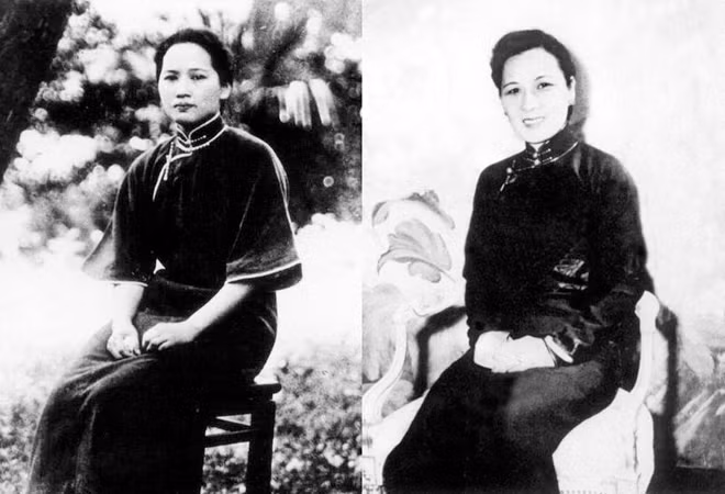 Tống Khánh Linh (trái) và Tống Mỹ Linh.
