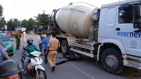 Hiện trường vụ tai nạn.