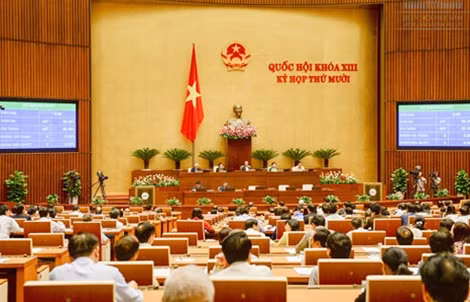 Quốc hội làm việc tại hội trường.