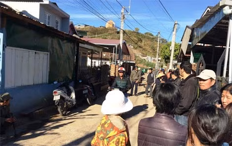 Hiện trường nghi án giết người cướp tài sản.