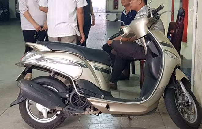 Chiếc xe máy của bà N vừa được thu hồi.