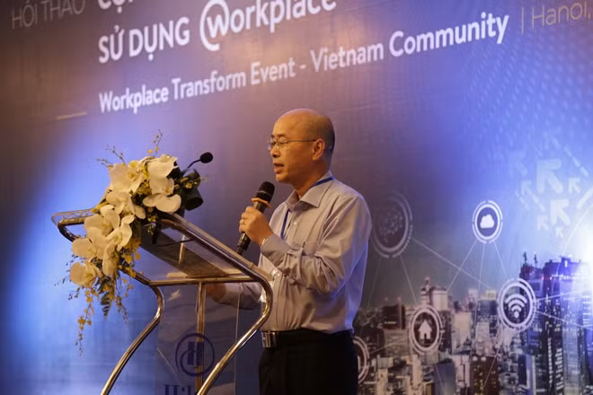 Ông Vũ Văn Chỉnh - Đại diện Bảo hiểm Bảo Việt phát biểu tại hội thảo.