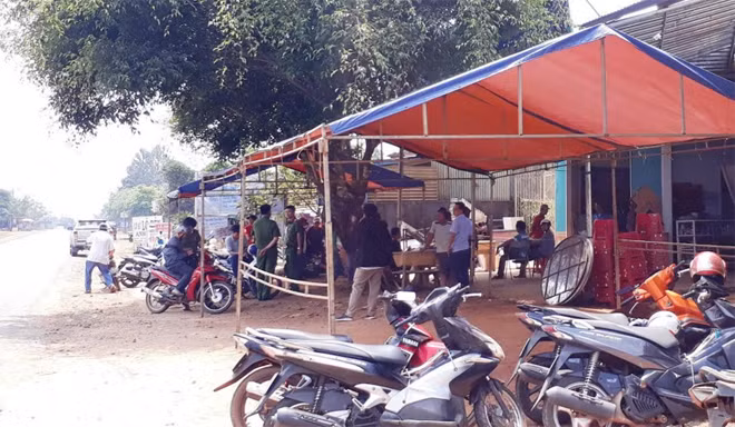 Hiện trường vụ án mạng.
