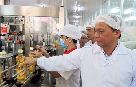 Thứ trưởng Bộ NN&PTNT Vũ Văn Tám thăm nhà máy tinh luyện dầu cá Sao Mai. Thứ trưởng Bộ NN&PTNT Vũ Văn Tám thăm nhà máy tinh luyện dầu cá Sao Mai.