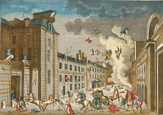 Vụ nổ lớn trên phố Saint-Nicaise nhằm ám sát Hoàng đế Napoléon, đêm Giáng sinh năm 1800.