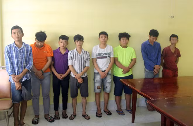 Các đối tượng bị bắt giữ.