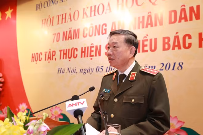 Bộ trưởng Tô Lâm công bố Thư của đồng chí Tổng Bí thư Nguyễn Phú Trọng.