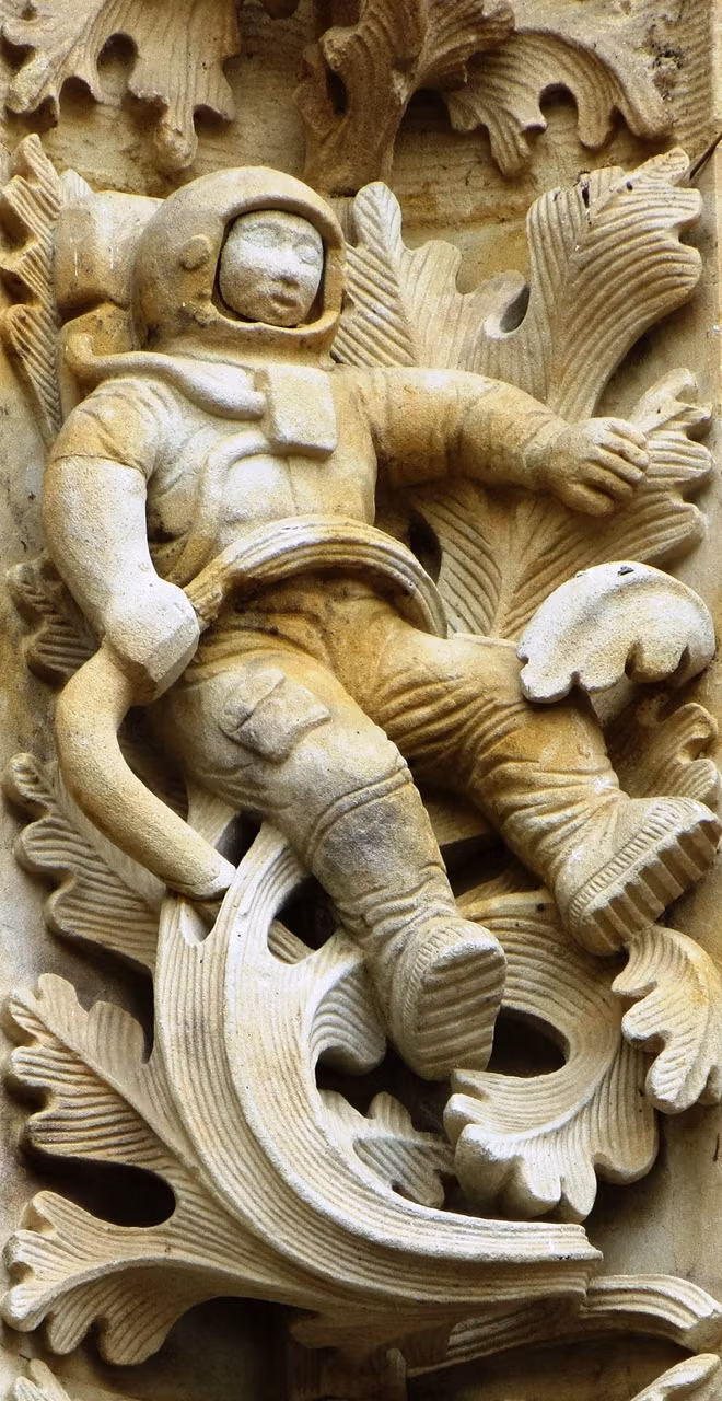 Tác phẩm điêu khắc "Salamanca spaceman"