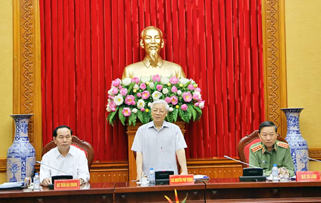 Đồng chí Tổng Bí thư Nguyễn Phú Trọng phát biểu tại Hội nghị.