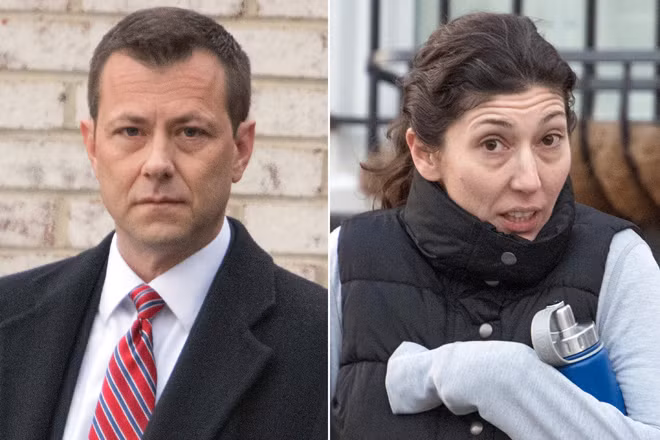Ðặc vụ FBI Peter Strzok và cộng sự Lisa Page.