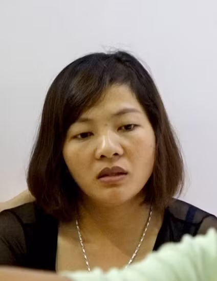 Đối tượng Lê Thị Tình tại cơ quan điều tra. Đối tượng Lê Thị Tình tại cơ quan điều tra.
