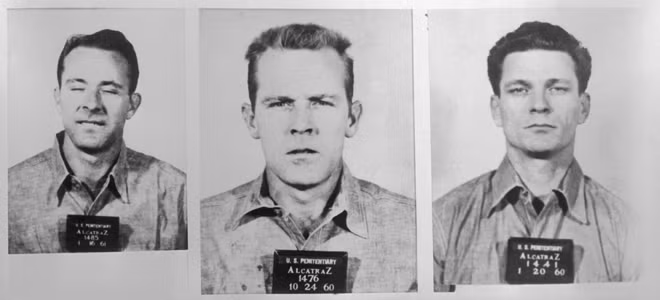 3 tù nhân vượt ngục: Clarence, John Anglin và Morris (từ trái qua phải)