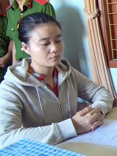 Trần Thị Thúy Hậu tại cơ quan điều tra.