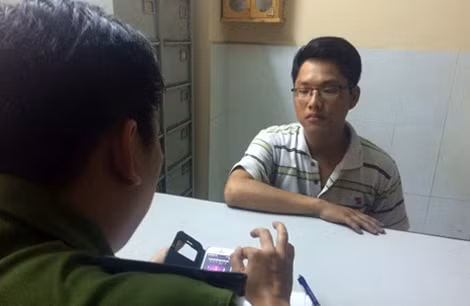 Đối tượng Minh tại cơ quan Công an quận 1.