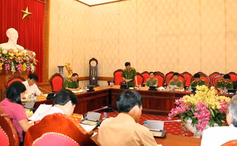 Trung tướng Đỗ Kim Tuyến, Phó Tổng cục trưởng Tổng cục Cảnh sát báo cáo kết quả triển khai Đề án.