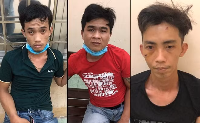Ba đối tượng Bình, Chí và Tuấn (từ trái qua).