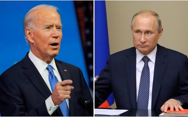 Tổng thống Mỹ Joe Biden và người đồng cấp Nga Vladimir Putin. Ảnh: Getty Images