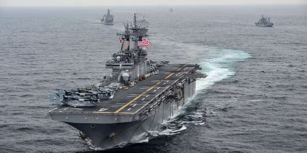 Tàu USS Boxer của quân đội Mỹ. Ảnh: ITN