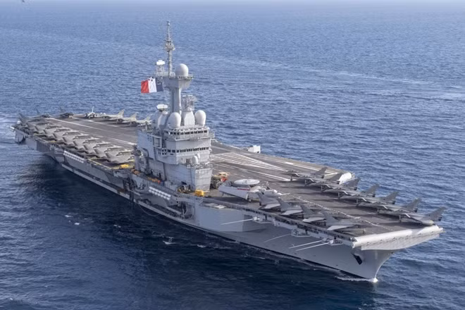 Tàu sân bay Charles de Gaulle của Pháp. Ảnh: ITN