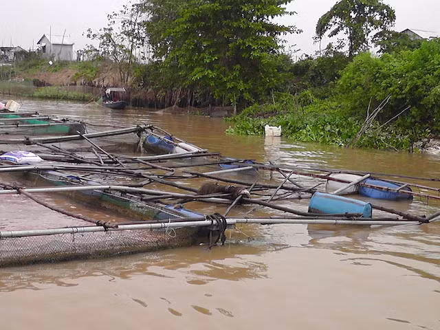 Hiện trường vụ tai nạn đường thuỷ.