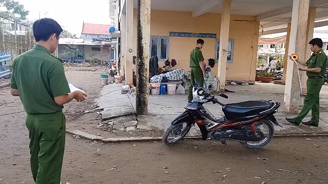 Hiện trường nơi xảy ra vụ cướp.