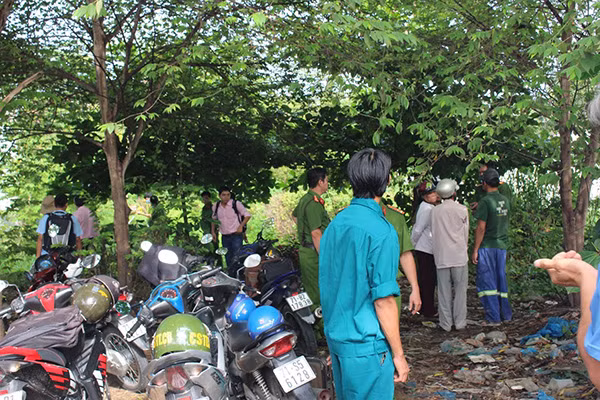 Hiện trường, nơi phát hiện chị T. tử vong .