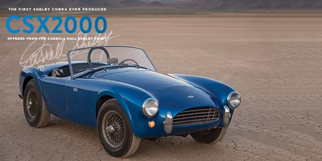 Rất có thể Shelby Cobra CSX 2000 sẽ trở thành chiếc xe đắt nhất từng được bán tại một cuộc đấu giá.