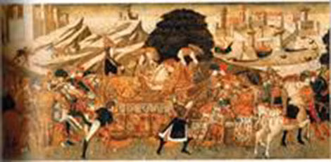 Nữ hoàng Sheba trong một bức tranh.