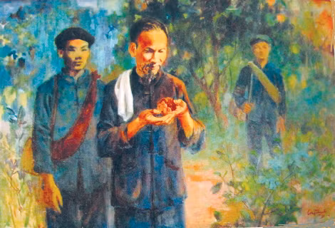 “Nắm đất quê hương'' - Tranh sơn dầu của Phạm Công Thành.