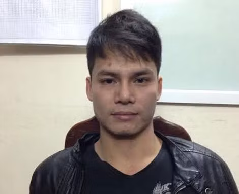 Đối tượng Trần Đăng Đại tại cơ quan Công an.