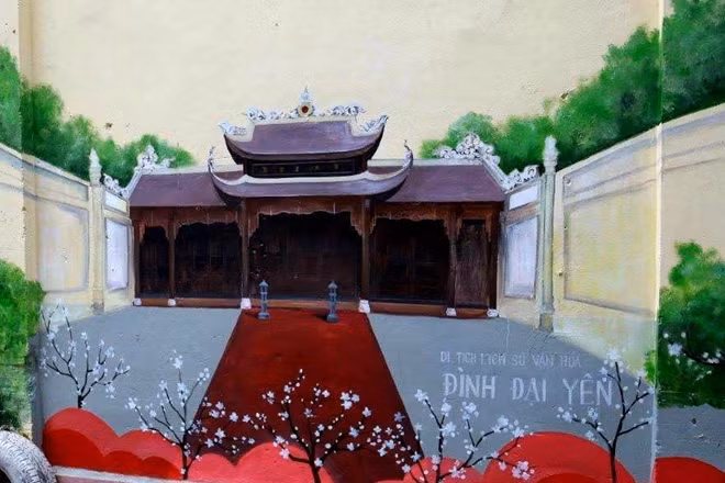 Đình Đại Yên một di tich văn hóa cổ gắn liền với câu chuyện về nhân vật Ngọc Hoa công chúa được phác họa qua ngòi bút của các họa sĩ.