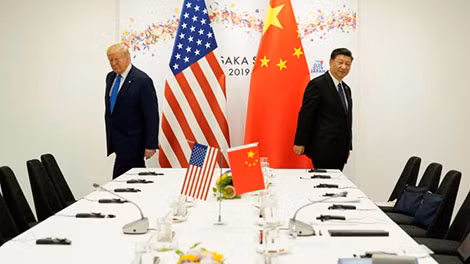 Tổng thống Mỹ Donald Trump tham dự một cuộc gặp song phương với Chủ tịch Trung Quốc Tập Cận Bình bên lề hội nghị thượng đỉnh G-20ở Osaka, Nhật Bản (Nguồn:Kevin Lamarque | Reuters).