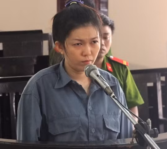 Bị cáo Loan tại phiên tòa.
