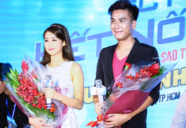 Mã Quốc Minh, Sầm Lệ Hương trong buổi giao lưu tại TP.HCM ngày 12/9