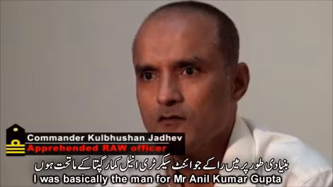 Điệp viên RAW Kulbhushan Yadav trong video thú tội.