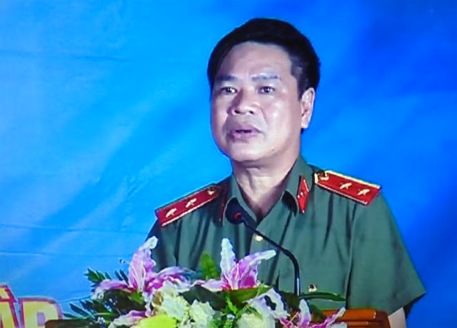 Trung tướng Nguyễn Xuân Mười phát biểu.